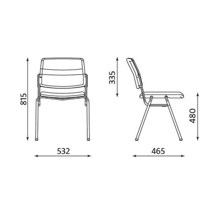 Стол Isit Arm Black EcoLeather