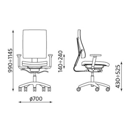 Стол 4ME Black GTP