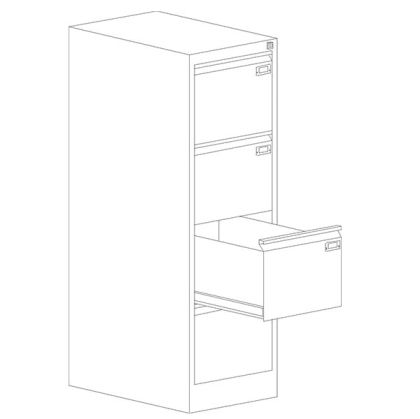 Единичен шкаф за висящи папки Malow File Locker SZK301
