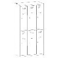 Метален гардероб Malow Wardrobe Locker SUS332W