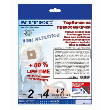 Торби за прахосмукачка Nitec T801