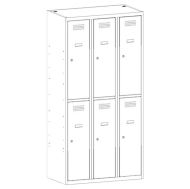 Метален гардероб Malow Wardrobe Locker SUS332W